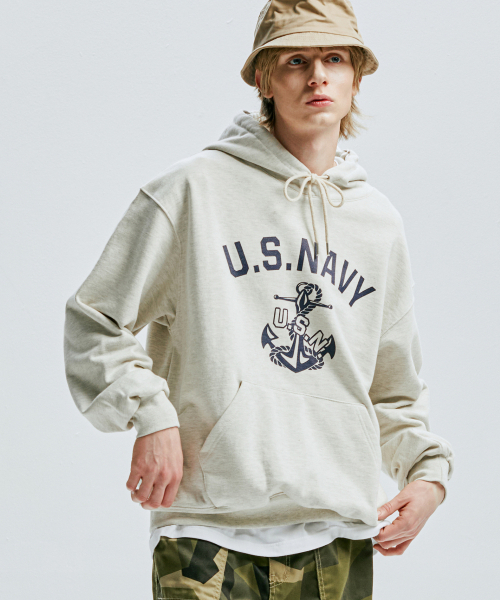 KND(ケイエヌディ)の「USNヘビーウェイトフーディオートミール(パーカー・メンズ・その他・1(M)/2(L))」の7枚目の写真