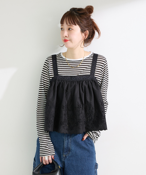 手洗い可 / レースキャミソール（キャミソール）｜B.C STOCK（ベーセー