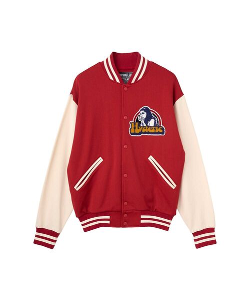 HYSTERIC GLAMOUR（ヒステリックグラマー）の「SMOKING GIRLワッペン スタジャン（スタジャン・メンズ・ブラック/ネイビー/レッド・X-LARGE/LARGE/MEDIUM/SMALL）」の3枚目の写真