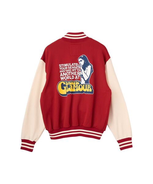 HYSTERIC GLAMOUR（ヒステリックグラマー）の「SMOKING GIRLワッペン スタジャン（スタジャン・メンズ・ブラック/ネイビー/レッド・X-LARGE/LARGE/MEDIUM/SMALL）」の8枚目の写真