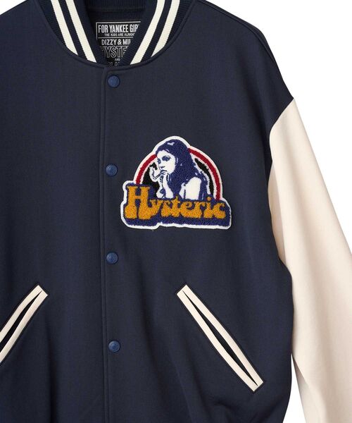 HYSTERIC GLAMOUR（ヒステリックグラマー）の「SMOKING GIRLワッペン スタジャン（スタジャン・メンズ・ブラック/ネイビー/レッド・X-LARGE/LARGE/MEDIUM/SMALL）」の12枚目の写真