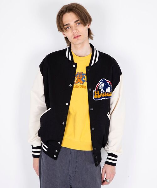 HYSTERIC GLAMOUR（ヒステリックグラマー）の「SMOKING GIRLワッペン スタジャン（スタジャン・メンズ・ブラック/ネイビー/レッド・X-LARGE/LARGE/MEDIUM/SMALL）」の14枚目の写真