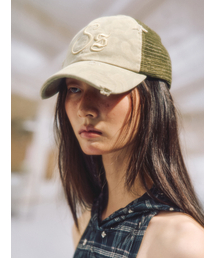 SOMSOC（ソムソック）の「SIGNATURE DESTROYED MESH CAP_KHAKI（キャップ）」