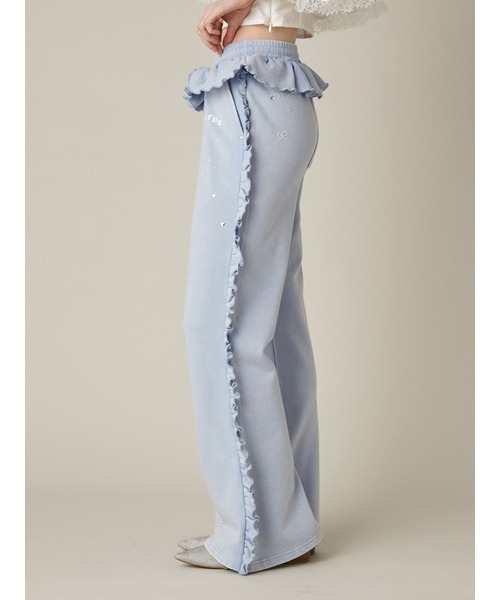 FURFUR(ファーファー)の「フリルスウェットパンツ(その他パンツ・レディース・グレー/チャコールグレー/ブルー・F)」の9枚目の写真