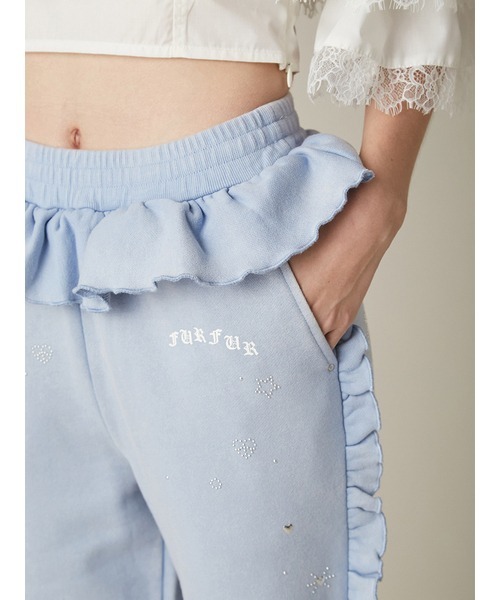 FURFUR(ファーファー)の「フリルスウェットパンツ(その他パンツ・レディース・グレー/チャコールグレー/ブルー・F)」の10枚目の写真