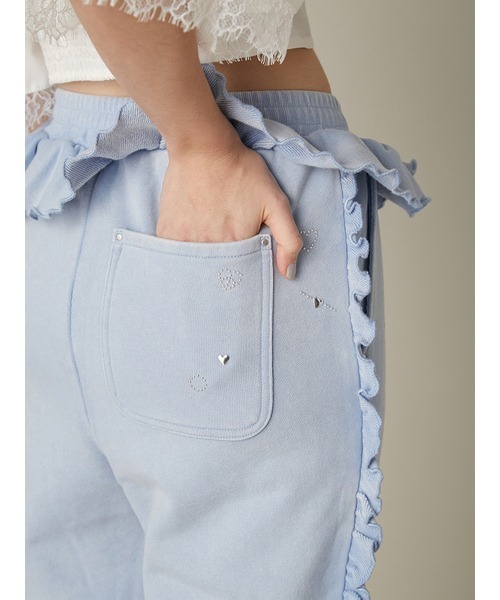 FURFUR(ファーファー)の「フリルスウェットパンツ(その他パンツ・レディース・グレー/チャコールグレー/ブルー・F)」の11枚目の写真