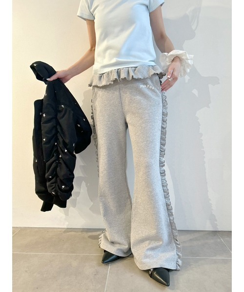 FURFUR(ファーファー)の「フリルスウェットパンツ(その他パンツ・レディース・グレー/チャコールグレー/ブルー・F)」の16枚目の写真
