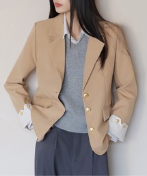 FINEnough（ファインナフ）の「カフス配色テーラードジャケット（テーラードジャケット）」