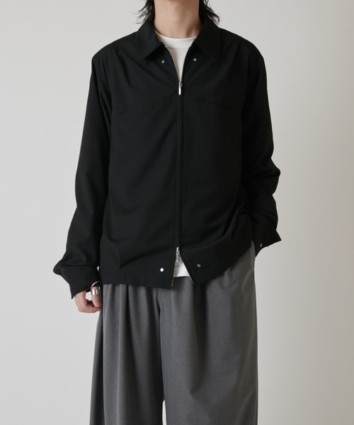 Lui's(ルイス)の「ダブルZIPシャツ(シャツ/ブラウス・メンズ・グレー/ブラック・M/S)」の2枚目の写真