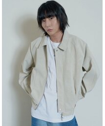 INEXCIS（イネクシス）の「Twill Nubuck Leather Bomber (Ivory)（ライダースジャケット）」