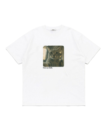 セルフィーキャット 半袖Tシャツ (ホワイト)