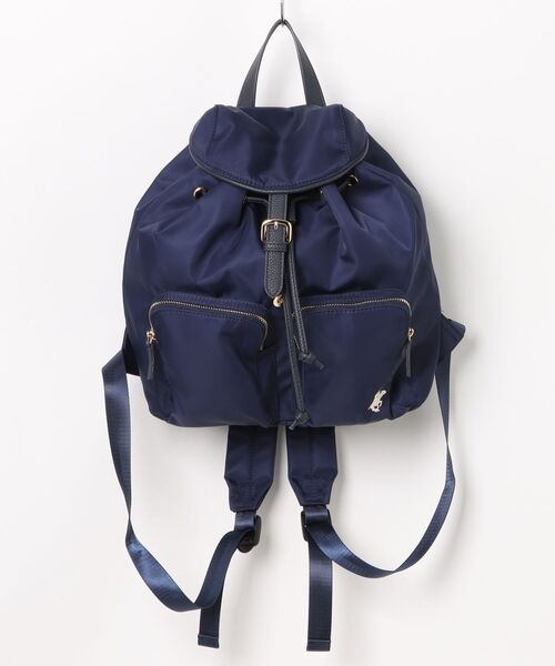 BEVERLY HILLS POLO CLUB（ビバリーヒルズポロクラブ）の「【BEVERLY HILLS POLO CLUB】ナイロンミニリュック（バックパック/リュック・レディース・ベージュ/ネイビー・FREE）」の2枚目の写真