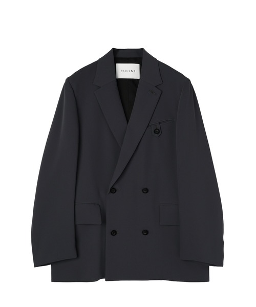 CULLNI(クルニ)の「Double Cloth Button-Tab Pocket Tailored Jacket(テーラードジャケット・メンズ・ネイビー/ブラック/グレー・0/1/2)」の2枚目の写真