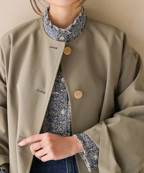 SLOBE IENA（スローブイエナ）の「Petit Flower フリルブラウス（シャツ/ブラウス・レディース・ピンク系その他/サックスブルー・FREE）」の12枚目の写真