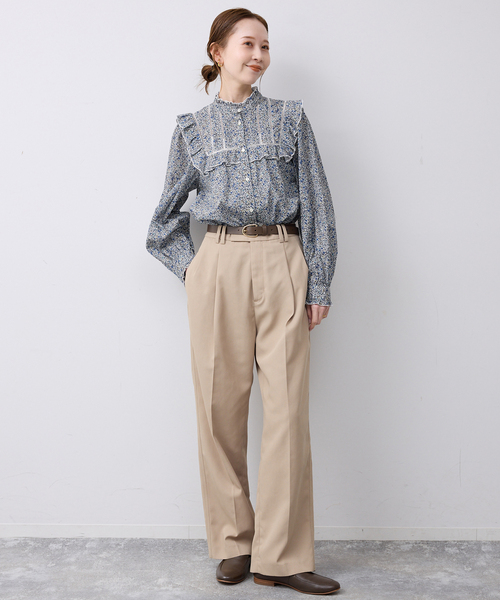 SLOBE IENA（スローブイエナ）の「Petit Flower フリルブラウス（シャツ/ブラウス・レディース・ピンク系その他/サックスブルー・FREE）」の14枚目の写真