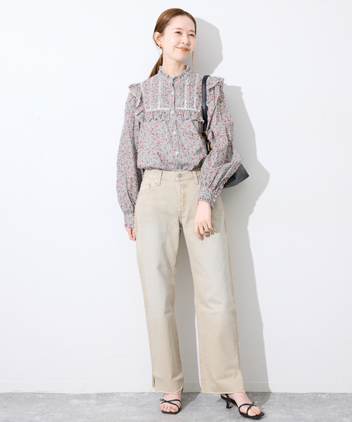 SLOBE IENA（スローブイエナ）の「Petit Flower フリルブラウス（シャツ/ブラウス・レディース・ピンク系その他/サックスブルー・FREE）」の20枚目の写真