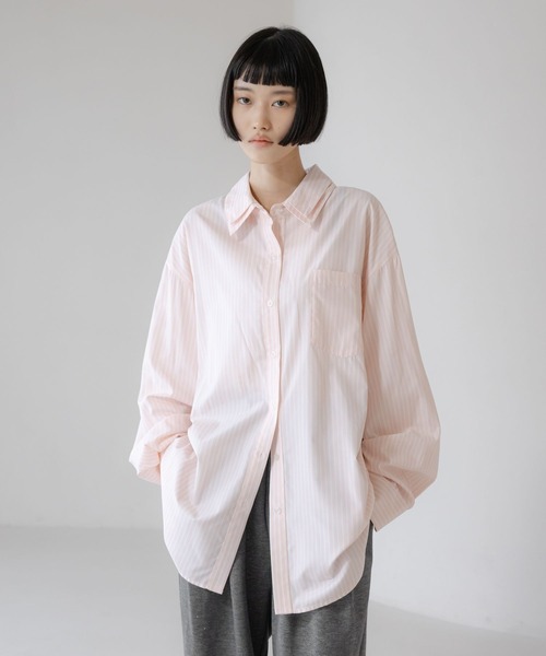 LOWRYS FARM（ローリーズファーム）の「アソートガラＢＩＧシャツ　638697（シャツ/ブラウス・レディース・ブルー系その他/ピンク/ブラウン/ブルー・FREE）」の4枚目の写真