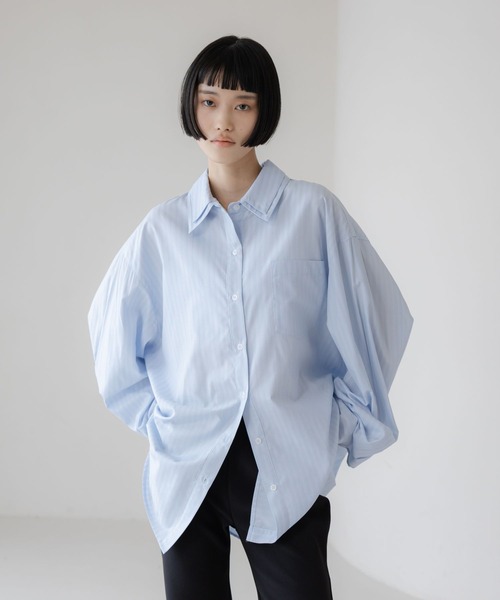 LOWRYS FARM（ローリーズファーム）の「アソートガラＢＩＧシャツ　638697（シャツ/ブラウス・レディース・ブルー系その他/ピンク/ブラウン/ブルー・FREE）」の2枚目の写真