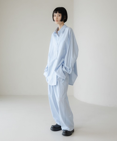 LOWRYS FARM（ローリーズファーム）の「アソートガラＢＩＧシャツ　638697（シャツ/ブラウス・レディース・ブルー系その他/ピンク/ブラウン/ブルー・FREE）」の22枚目の写真