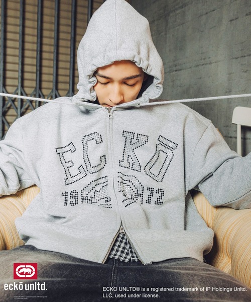 ECKO UNLTD./別注ダブルジップラインストーンZIPパーカー（パーカー