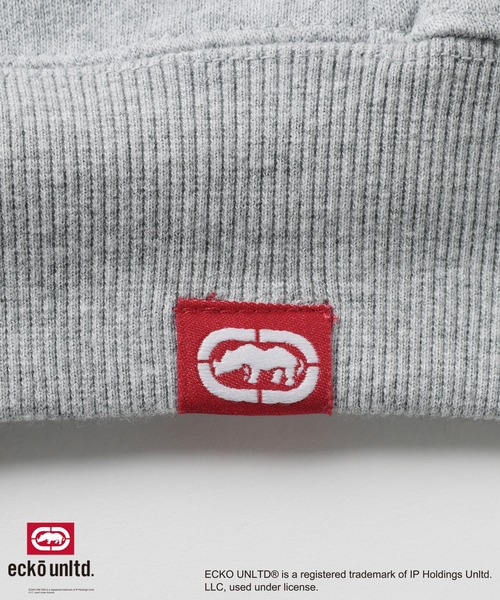 ecko unltd.(エコーアンリミテッド)の「ECKO UNLTD./別注ダブルジップラインストーンZIPパーカー(パーカー・メンズ・ブラック/アッシュ・S/M/L/XL)」の7枚目の写真