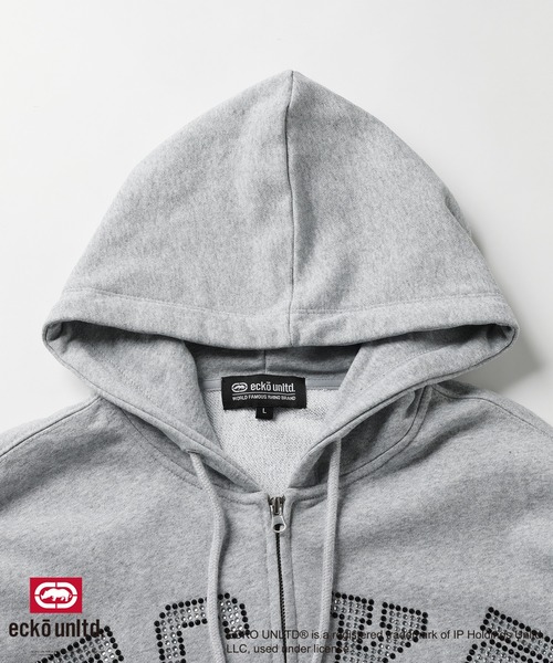 ECKO UNLTD. フルジップパーカー リバースジャケット bboy b系 ECKO UNLTD./別注ダブルジップラインストーンZIPパーカー（パーカー