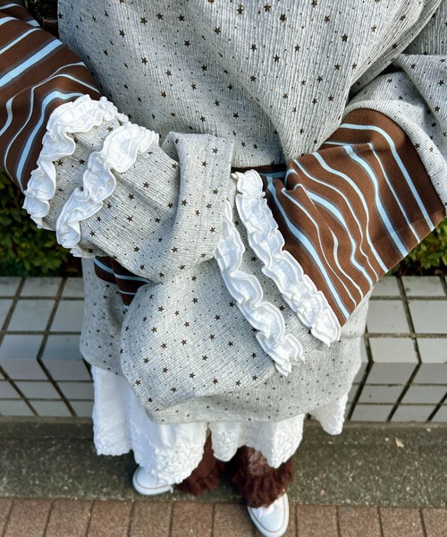 WC(ダブル シー)の「パッチワークラガーシャツ(シャツ/ブラウス・レディース・ブラウン/ピンク・FREE)」の6枚目の写真