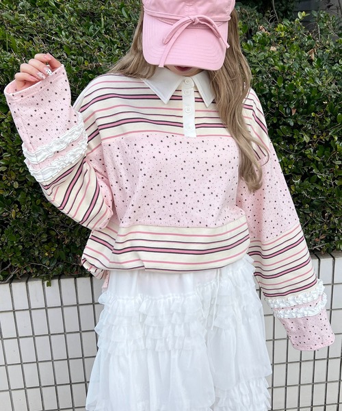 WC(ダブル シー)の「パッチワークラガーシャツ(シャツ/ブラウス・レディース・ブラウン/ピンク・FREE)」の16枚目の写真