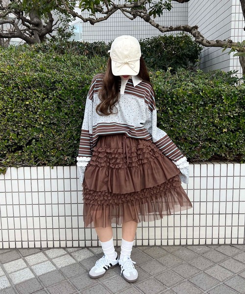 WC(ダブル シー)の「パッチワークラガーシャツ(シャツ/ブラウス・レディース・ブラウン/ピンク・FREE)」の13枚目の写真