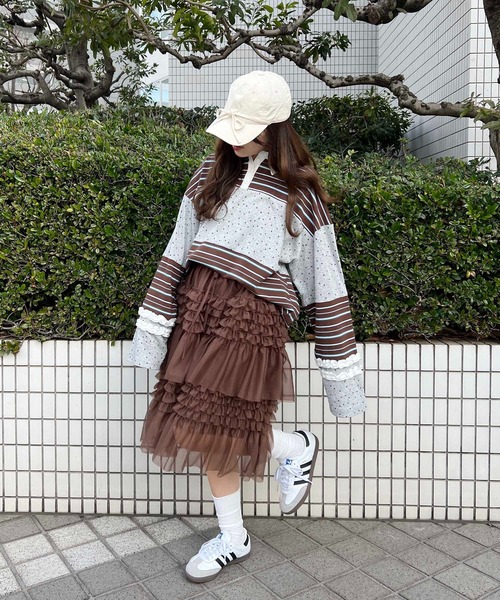 WC(ダブル シー)の「パッチワークラガーシャツ(シャツ/ブラウス・レディース・ブラウン/ピンク・FREE)」の14枚目の写真