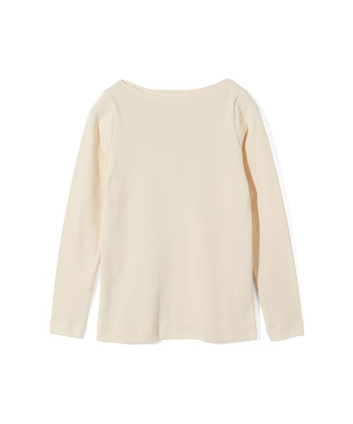 MIDIUMISOLID(ミディウミソリッド)の「MIDIUMISOLID for Ladies リブプルオーバー(Tシャツ/カットソー・レディース・キナリ/ブラック/ライトグレー・FREE)」の2枚目の写真