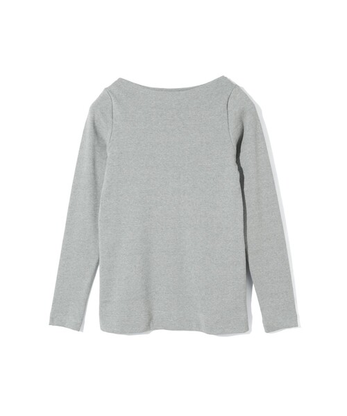 MIDIUMISOLID(ミディウミソリッド)の「MIDIUMISOLID for Ladies リブプルオーバー(Tシャツ/カットソー・レディース・キナリ/ブラック/ライトグレー・FREE)」の4枚目の写真