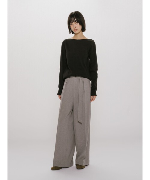 MIDIUMISOLID(ミディウミソリッド)の「MIDIUMISOLID for Ladies リブプルオーバー(Tシャツ/カットソー・レディース・キナリ/ブラック/ライトグレー・FREE)」の19枚目の写真