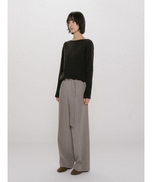 MIDIUMISOLID(ミディウミソリッド)の「MIDIUMISOLID for Ladies リブプルオーバー(Tシャツ/カットソー・レディース・キナリ/ブラック/ライトグレー・FREE)」の20枚目の写真