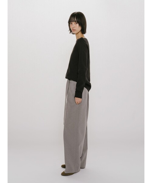 MIDIUMISOLID(ミディウミソリッド)の「MIDIUMISOLID for Ladies リブプルオーバー(Tシャツ/カットソー・レディース・キナリ/ブラック/ライトグレー・FREE)」の21枚目の写真