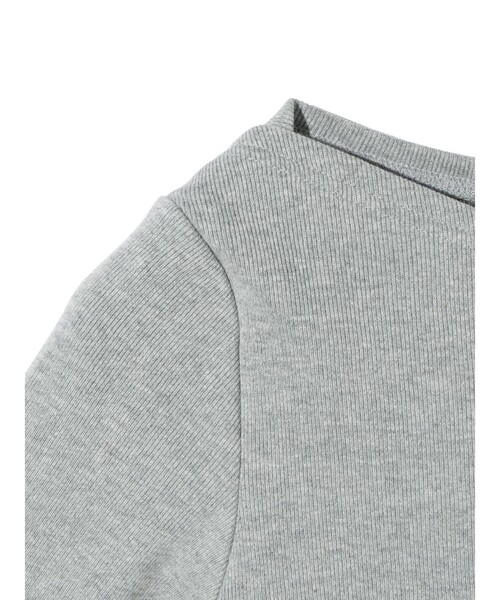 MIDIUMISOLID(ミディウミソリッド)の「MIDIUMISOLID for Ladies リブプルオーバー(Tシャツ/カットソー・レディース・キナリ/ブラック/ライトグレー・FREE)」の12枚目の写真