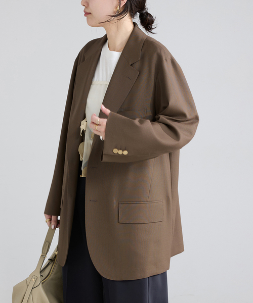 IENA(イエナ)の「COUTURE D'ADAM/クチュールドアダム BIG JK Single Blazer Dese 26SS-009(テーラードジャケット・レディース・キャメル・FREE)」の1枚目の写真