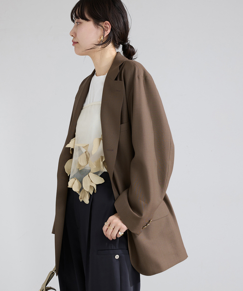 IENA(イエナ)の「COUTURE D'ADAM/クチュールドアダム BIG JK Single Blazer Dese 26SS-009(テーラードジャケット・レディース・キャメル・FREE)」の17枚目の写真