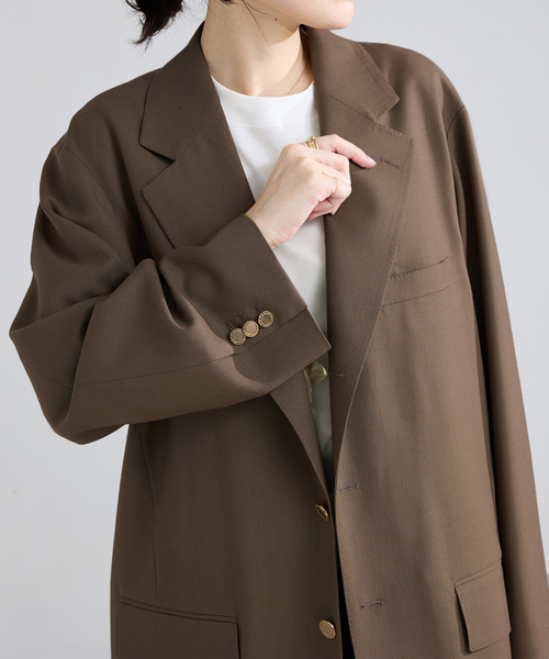IENA(イエナ)の「COUTURE D'ADAM/クチュールドアダム BIG JK Single Blazer Dese 26SS-009(テーラードジャケット・レディース・キャメル・FREE)」の18枚目の写真
