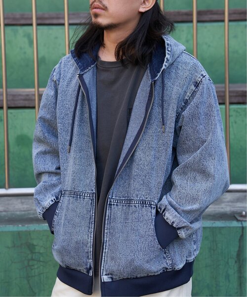 VENCEEXCHANGE（ヴァンスエクスチェンジ）の「デニム・キャンバスフルジップパーカー（パーカー・メンズ・その他1/ロイヤルブルー/ベージュ/ブラック/ライトブルー・L/LL/M）」の7枚目の写真