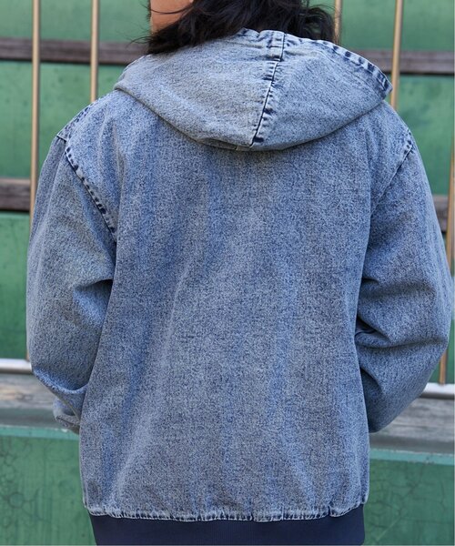 VENCEEXCHANGE（ヴァンスエクスチェンジ）の「デニム・キャンバスフルジップパーカー（パーカー・メンズ・その他1/ロイヤルブルー/ベージュ/ブラック/ライトブルー・L/LL/M）」の8枚目の写真