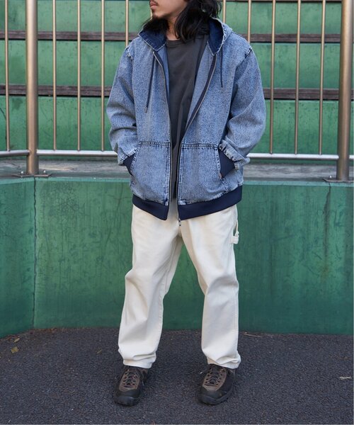 VENCEEXCHANGE（ヴァンスエクスチェンジ）の「デニム・キャンバスフルジップパーカー（パーカー・メンズ・その他1/ロイヤルブルー/ベージュ/ブラック/ライトブルー・L/LL/M）」の10枚目の写真