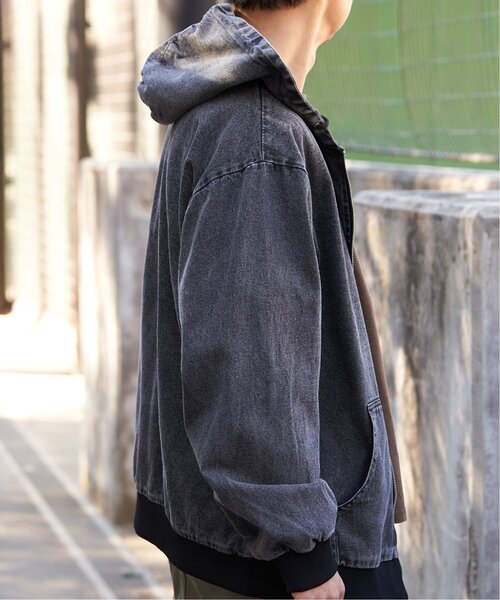 VENCEEXCHANGE（ヴァンスエクスチェンジ）の「デニム・キャンバスフルジップパーカー（パーカー・メンズ・その他1/ロイヤルブルー/ベージュ/ブラック/ライトブルー・L/LL/M）」の12枚目の写真