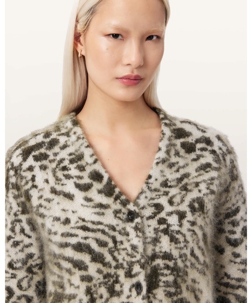 ALLSAINTS（オールセインツ）の「WICK AMUR JACQUARD CARDIGAN | WICK AMUR ジャカード カーディガン（カーディガン/ボレロ・レディース・ホワイト系その他・XS/S/M/L）」の2枚目の写真
