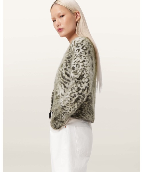 ALLSAINTS（オールセインツ）の「WICK AMUR JACQUARD CARDIGAN | WICK AMUR ジャカード カーディガン（カーディガン/ボレロ・レディース・ホワイト系その他・XS/S/M/L）」の4枚目の写真