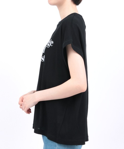 チチカカ(チチカカ)の「Orale! シアー天竺ロゴフレンチTシャツ(Tシャツ/カットソー・レディース・ブラック/ピンク/ホワイト・FREE)」の10枚目の写真