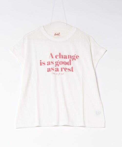 チチカカ(チチカカ)の「Orale! シアー天竺ロゴフレンチTシャツ(Tシャツ/カットソー・レディース・ブラック/ピンク/ホワイト・FREE)」の20枚目の写真
