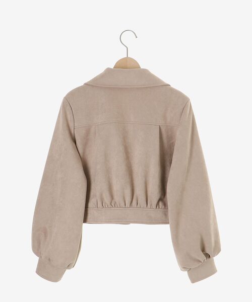 MAJESTIC LEGON(マジェスティックレゴン)の「Ladyショートライダース(ブルゾン・レディース・ブラック/アイボリー/ベージュ・MEDIUM/SMALL)」の9枚目の写真