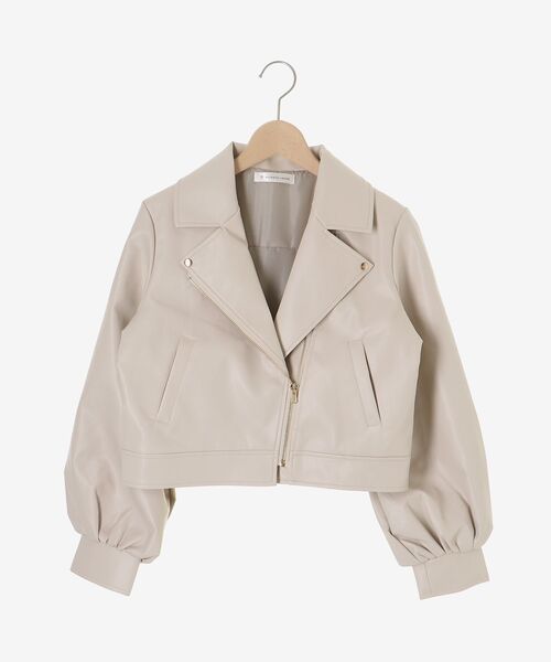 MAJESTIC LEGON(マジェスティックレゴン)の「Ladyショートライダース(ブルゾン・レディース・ブラック/アイボリー/ベージュ・MEDIUM/SMALL)」の11枚目の写真