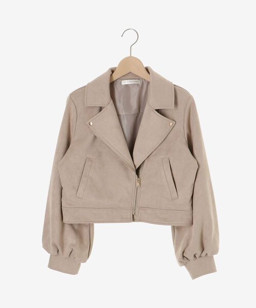 MAJESTIC LEGON(マジェスティックレゴン)の「Ladyショートライダース(ブルゾン・レディース・ブラック/アイボリー/ベージュ・MEDIUM/SMALL)」の10枚目の写真